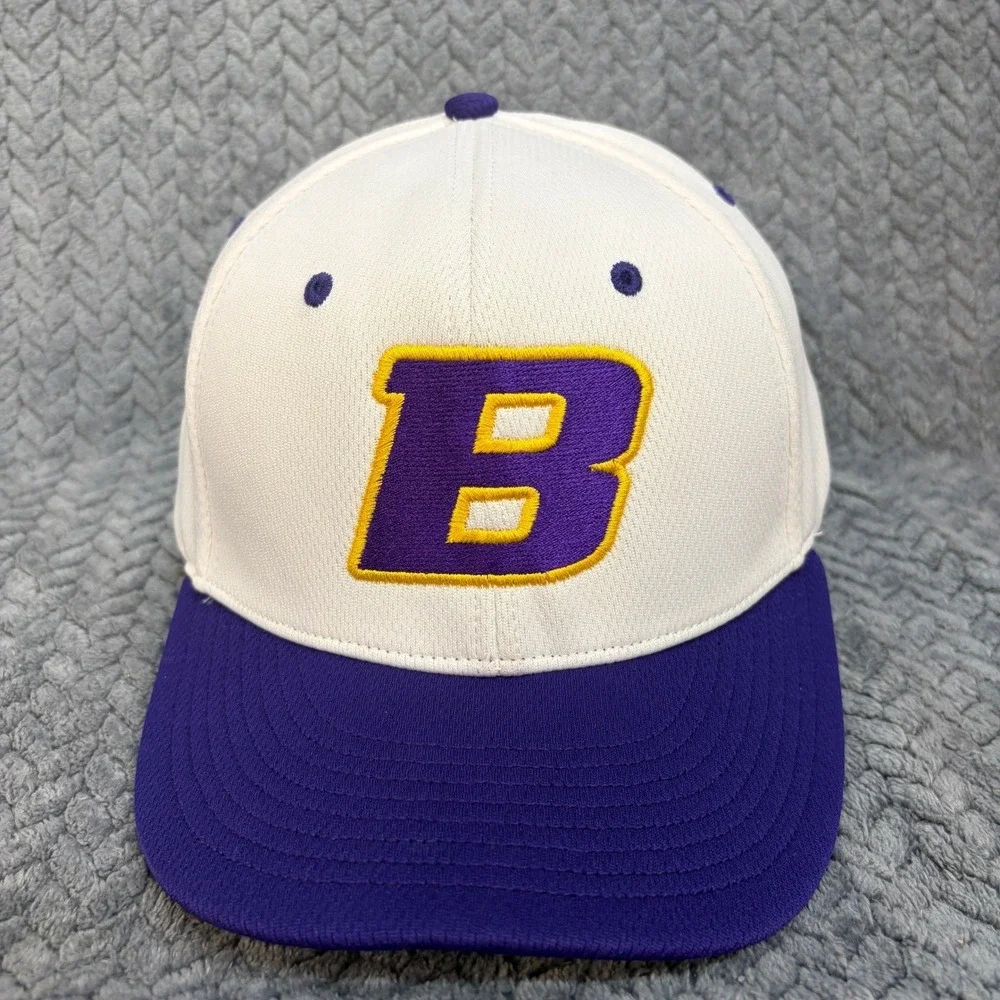Richardson PTS40 Baseball Hat White Purple Hornet Mascot Cap LG-XL